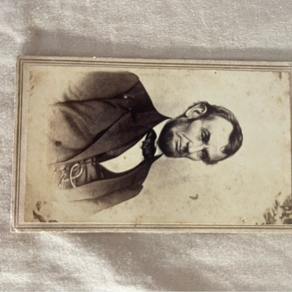 Abraham Lincoln Portrait Card Carte De Visite CDV Picture Photo Rare Negative - Picture 5 of 6